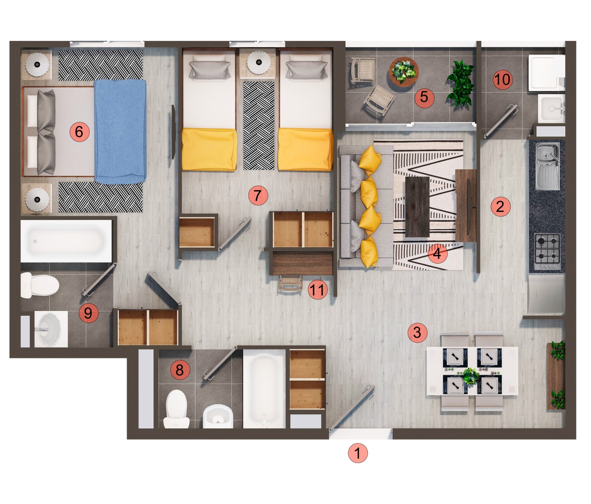 Departamento Tipo 2C